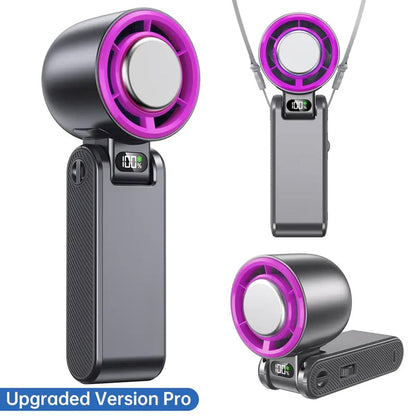 ❄️ 20°F Instant Cooling Handheld Fan | 199 Speeds, 5500mAh, 150° Foldable