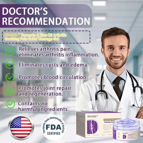 ✅[FDA-Registered & Clinical support] Official store: SEAGRIL® Turmeric & Emu Oil Arthritis Soothing Pain Relief Massage Gel(👨‍⚕️AAD Recommended)