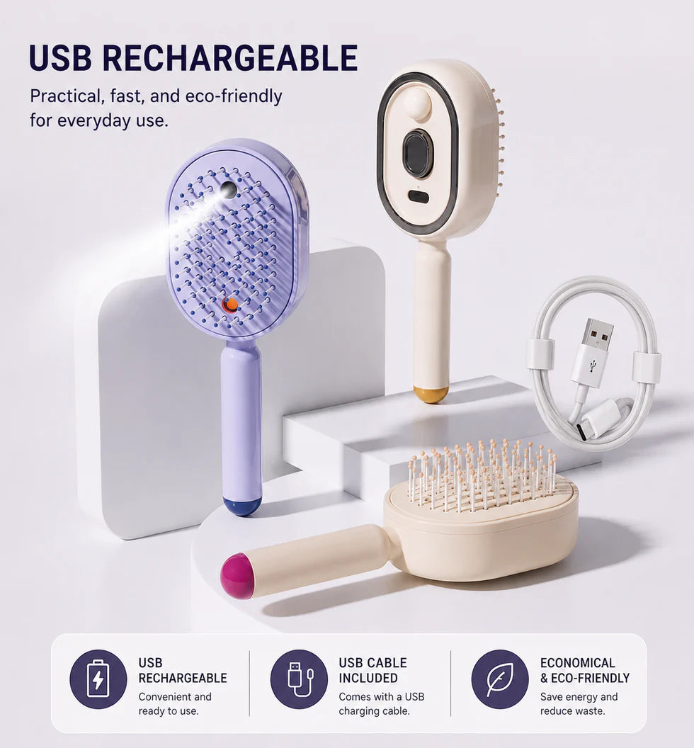 Anti-Knot & Anti-Frizz Brush Detangles, hydrates, and tames frizz in just a few minutes every day