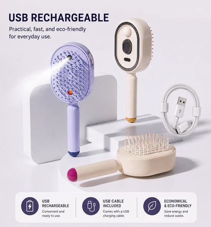 Anti-Knot & Anti-Frizz Brush Detangles, hydrates, and tames frizz in just a few minutes every day