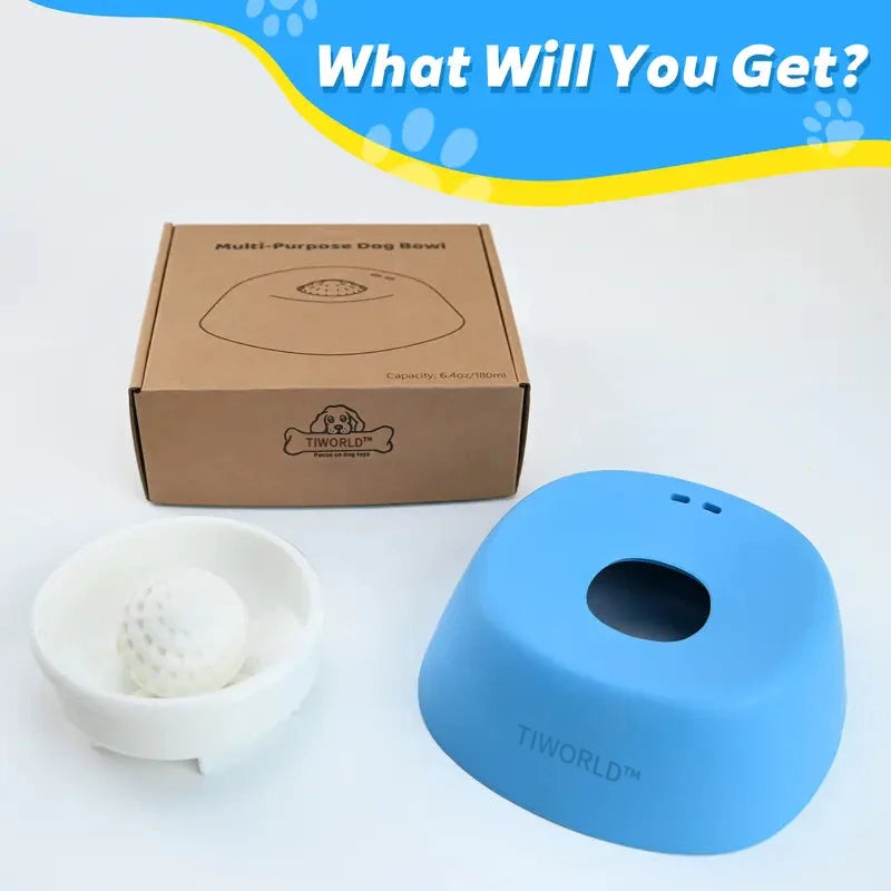 🐾Tiworld™ Vet-Recommended Slow Feeder Bowl for Dogs & Cats - Interactive Anti-Gulping Pet Dish for Healthy Tummies